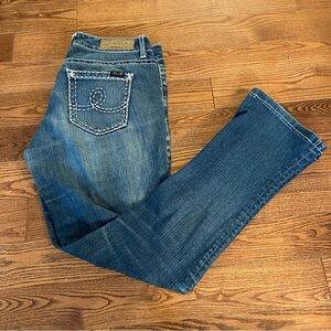 7 For All Mankind Women's Faded Lowrise‎ Bootcut Jeans In Size 8